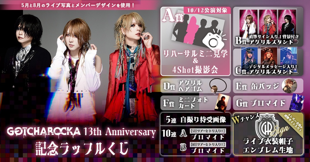 BUDDiiS ラッフルくじ アクリルパネル サイン入り FUMINORI ANATASHIA ONEMAN LIVE【 Nextage 】開催記念ラッフルくじ | RAFFLE